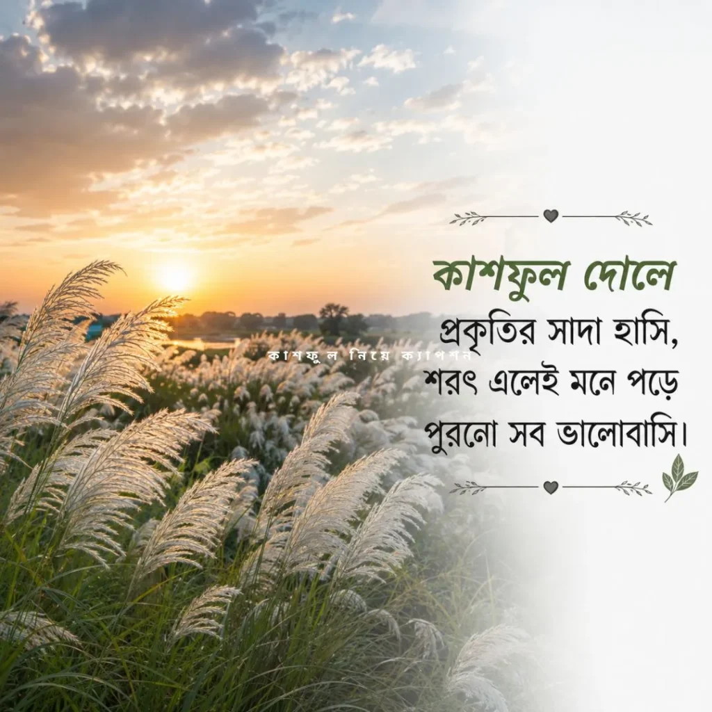 কাশফুল নিয়ে ক্যাপশন