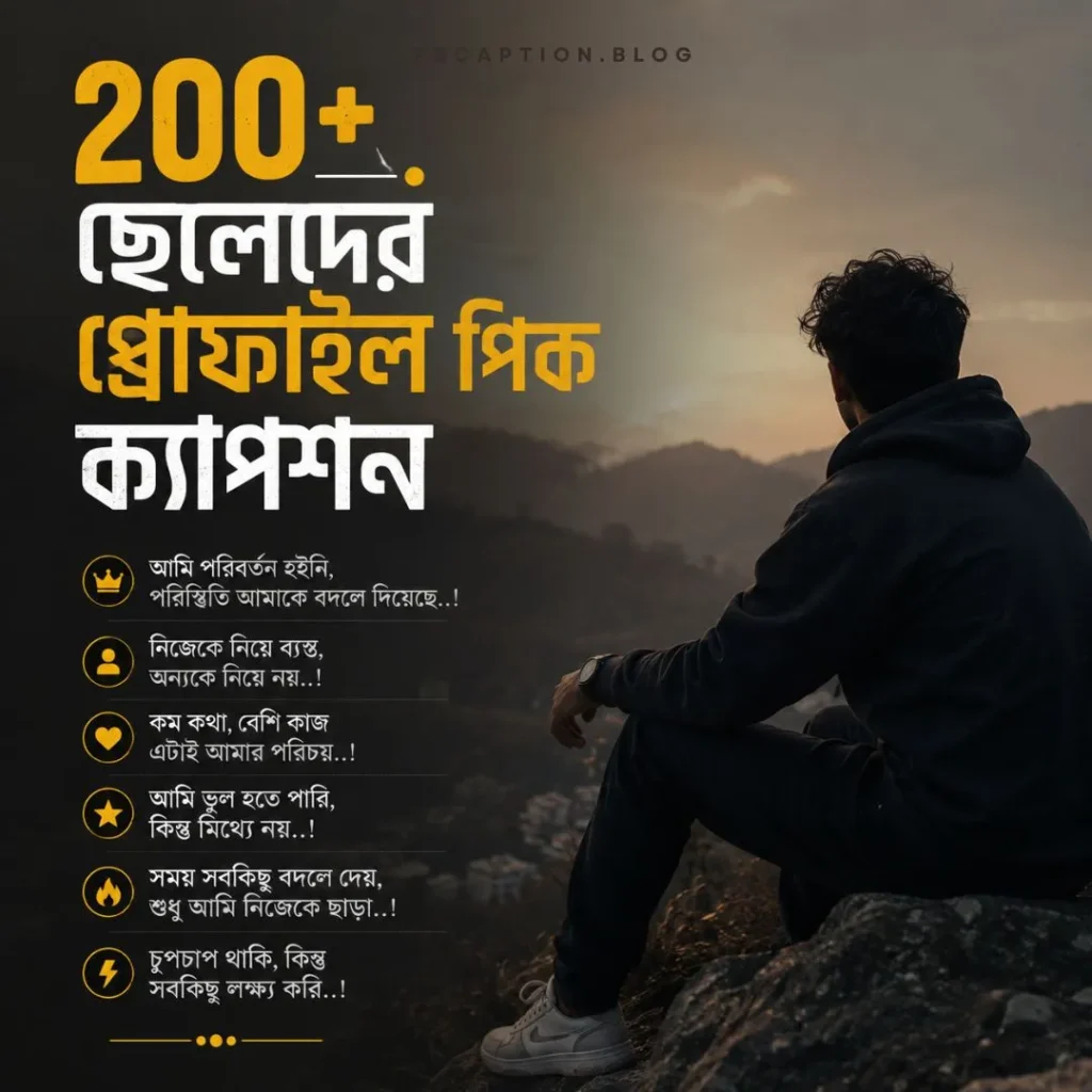 ছেলেদের প্রোফাইল পিক ক্যাপশন