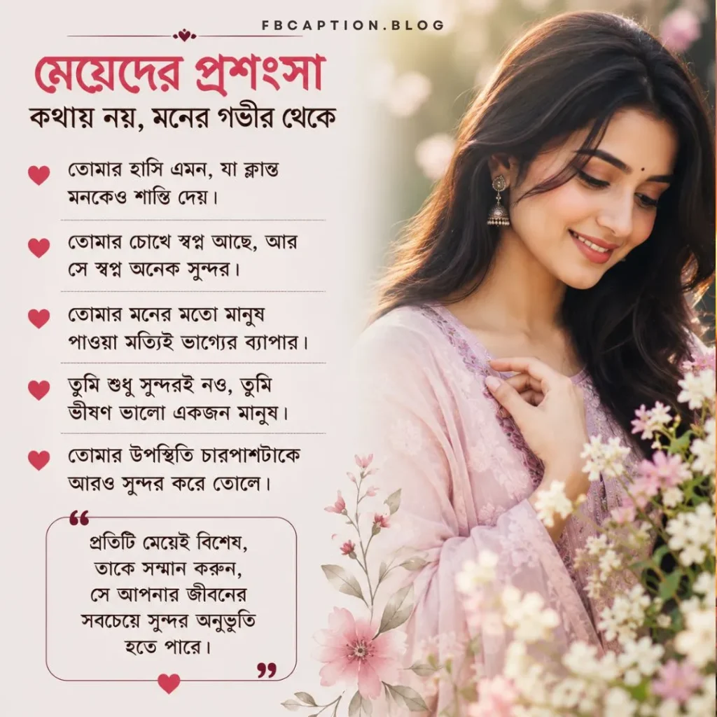 মেয়েদের প্রশংসা করার মেসেজ