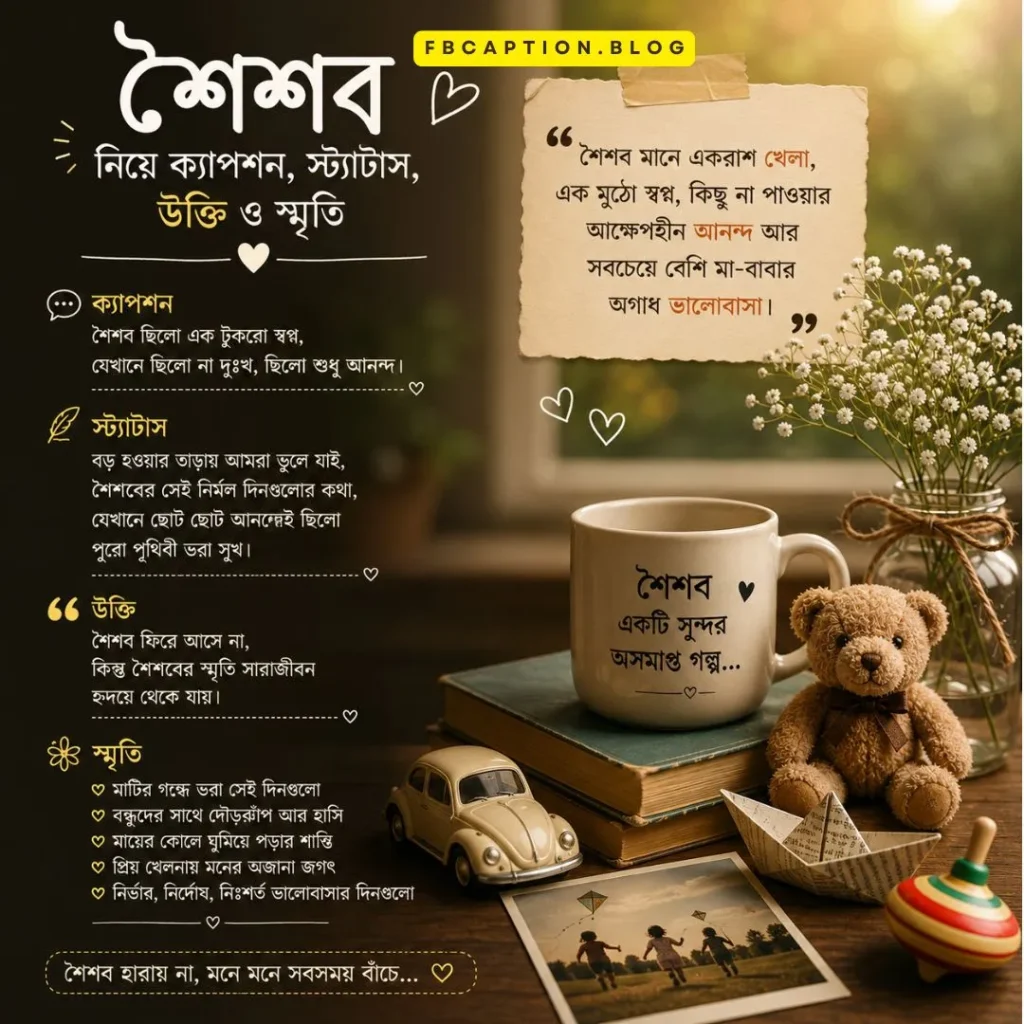 শৈশব নিয়ে ক্যাপশন
