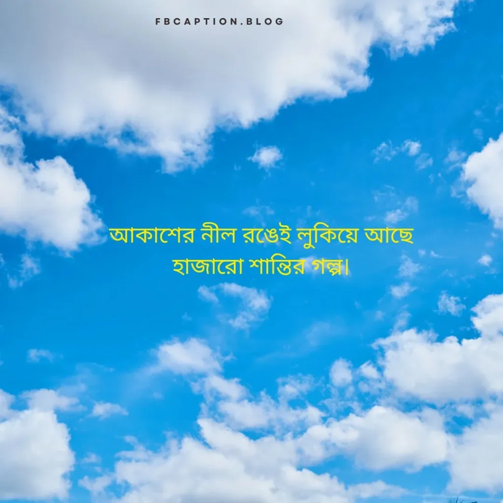 নীল আকাশ নিয়ে ক্যাপশন