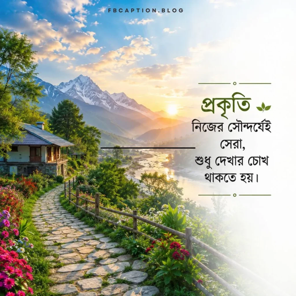 প্রকৃতি ও সৌন্দর্য নিয়ে ক্যাপশন